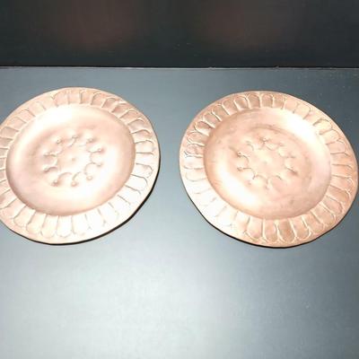 Two vintage copper plates 12" (1 of 3)