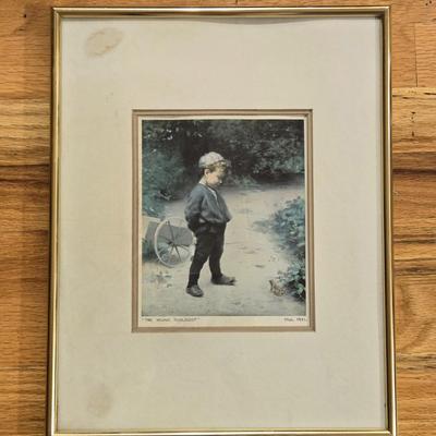 Artist Signed Paul Peel 'The Young Biologist' Lithograph