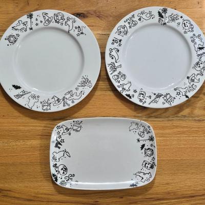 (3) Halloween Plates