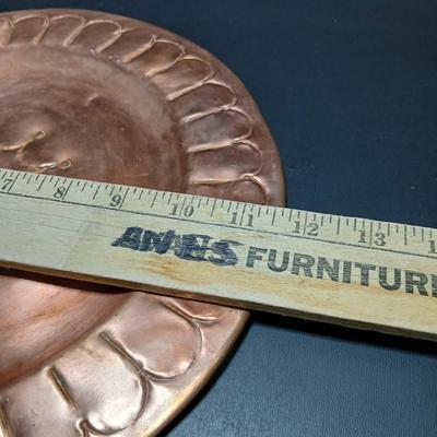 Two vintage copper plates 12" (2 of 3)