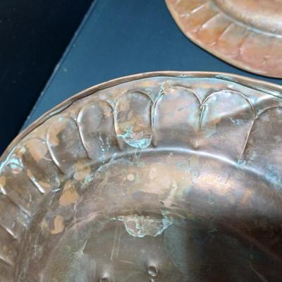 Two vintage copper plates 12" (2 of 3)