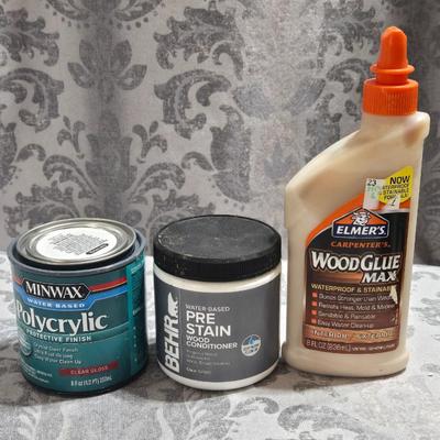 Wood Glue, Pre Stain, & Polycrylic