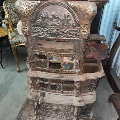 X103-antique cast-iron woodstove