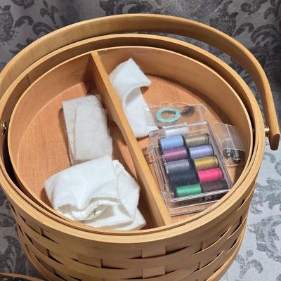 Sewing Basket and 3 Pin Cushions