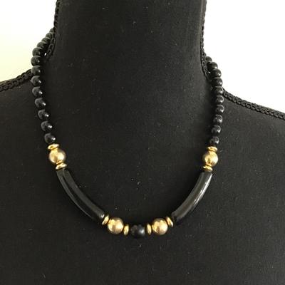 Vintage Black and Gold Necklace