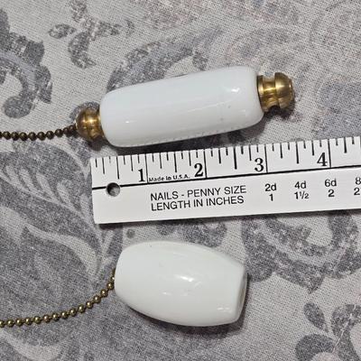 (2) New Porcelain Light or Fan Pulls