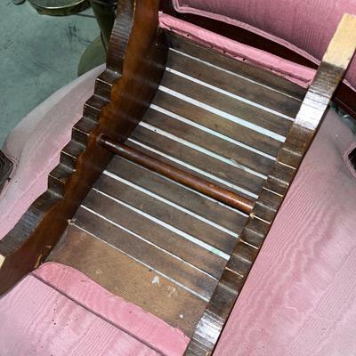 X94-antique chair with small footstool