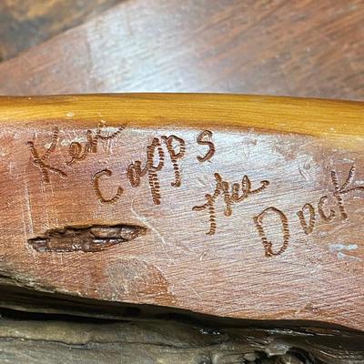 Vintage Hand Carved Driftwood Duck Sculpture- Ken Capps USA driftwood