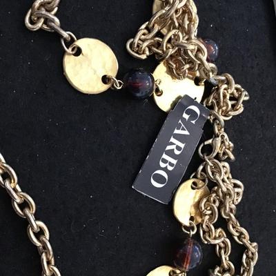 Greta Garbo Vintage Necklace With atags