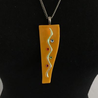 Large Art Glass Necklace