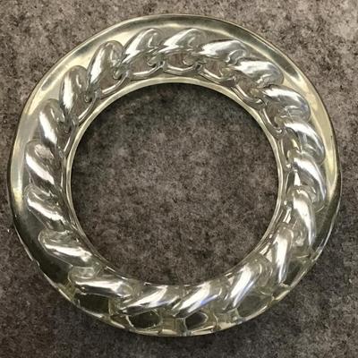 Vintage, big, chunky, thick clear bangle bracelet