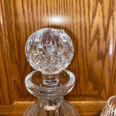 EXQUISITE LEAD CRYSTAL WATERFORD DECANTER AND COCKTAIL GLASSES