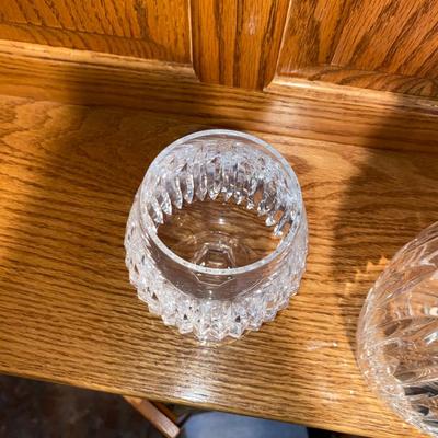 EXQUISITE LEAD CRYSTAL WATERFORD DECANTER AND COCKTAIL GLASSES