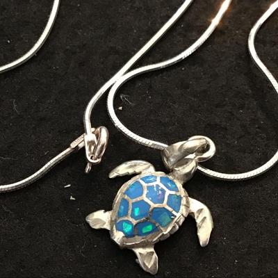 925 Silver Chain With Turtle Pendant