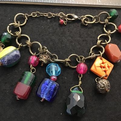 Glass Charm Bracelet