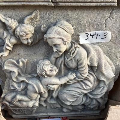 3pc gray sculpture wall decor