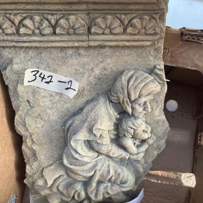3pc gray sculpture wall decor