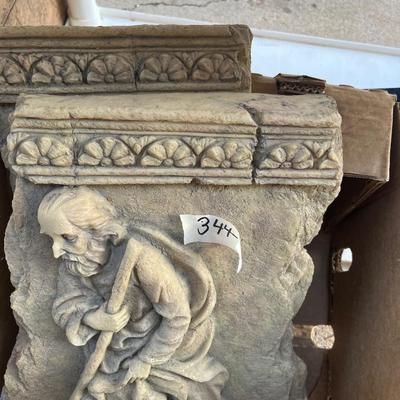 3pc gray sculpture wall decor