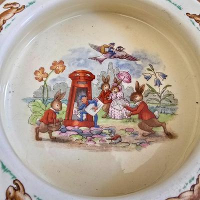 Vintage "BunnyKins" Royal Doulton Child’s bowl, English bone China - Perfect for Easter candies! 6"