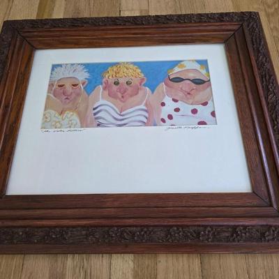 Framed wall art - "The Water Lillies" Juanita Kauffman
