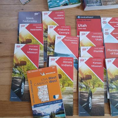 Large assortment of road maps - John Fielder Best of Colorado 165 top scenic places -