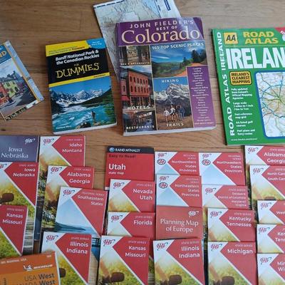 Large assortment of road maps - John Fielder Best of Colorado 165 top scenic places -