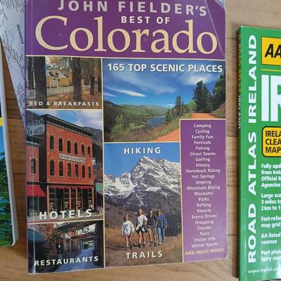 Large assortment of road maps - John Fielder Best of Colorado 165 top scenic places -