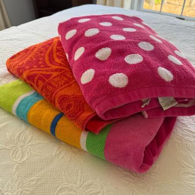 Three beach towels