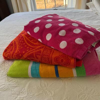 Three beach towels