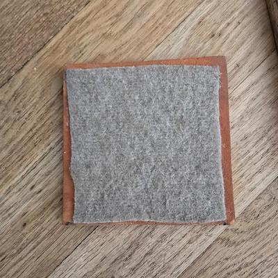 Antique oak accent table with ceramic tiles