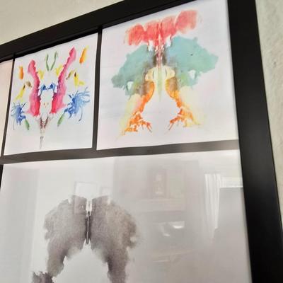 Framed wall art - Hermann Rorschach Test - Inkblots -Psychiatric Test -Psychotherapist