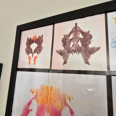 Framed wall art - Hermann Rorschach Test - Inkblots -Psychiatric Test -Psychotherapist