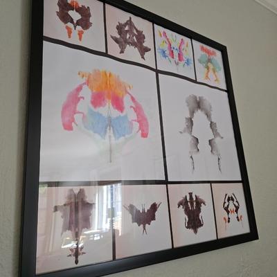 Framed wall art - Hermann Rorschach Test - Inkblots -Psychiatric Test -Psychotherapist