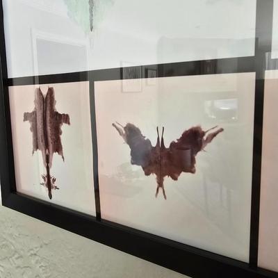 Framed wall art - Hermann Rorschach Test - Inkblots -Psychiatric Test -Psychotherapist