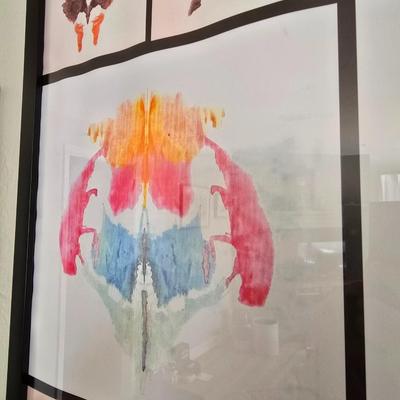 Framed wall art - Hermann Rorschach Test - Inkblots -Psychiatric Test -Psychotherapist