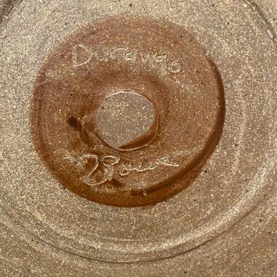SIGNED STONEWARE SHALLOW BOWL