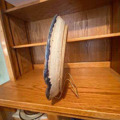 SIGNED STONEWARE SHALLOW BOWL