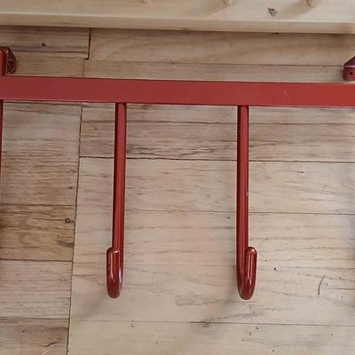Bamboo boot rack -ICEtrekkers Diamond Grip Traction Cleats - and a heavy-duty metal over the door coat rack
