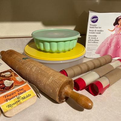 Tupperware, rolling pin and more
