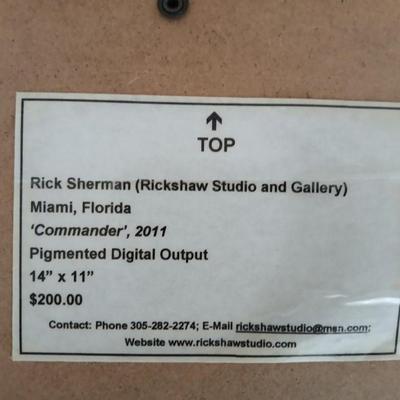 Rick Sherman (Rickshaw studio & gallery) "Commander" 2011 pigmented digital output artwork 14" x 11" Miami Florida
