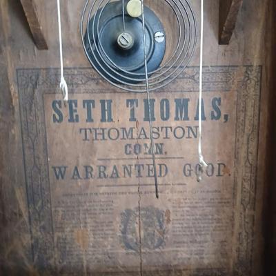Antique 1800's Seth Thomas clock Plymouth Conn. 30-hour Gong Clock
