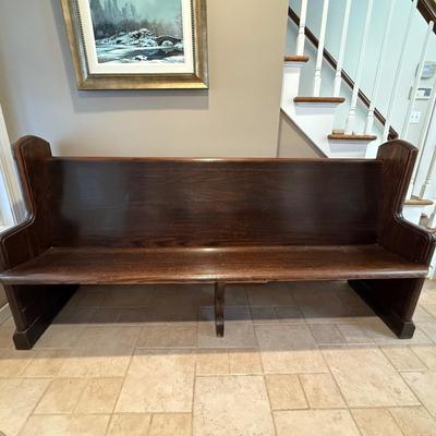 Solid wood bench from church in Chicago