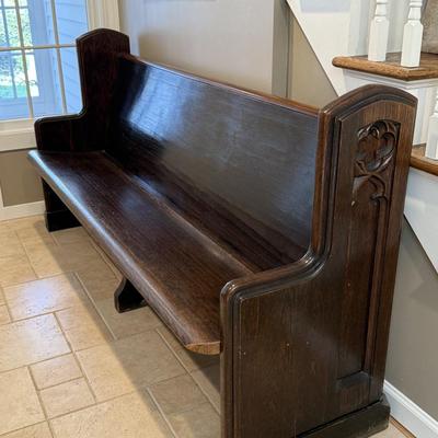 Solid wood bench from church in Chicago