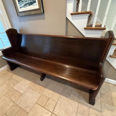 Solid wood bench from church in Chicago