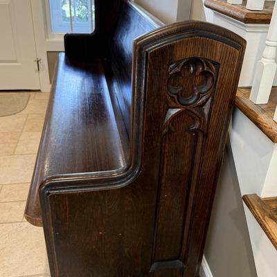 Solid wood bench from church in Chicago