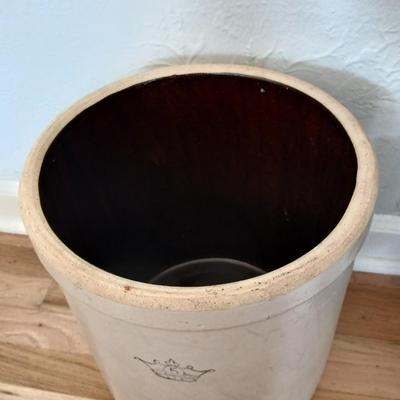 Robinson Ransbottom 5 Gallon Stoneware crock - near mint! Blue Crown 5USA