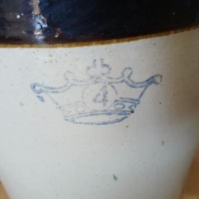 Antique USA Blue Crown #4 Robinson Ransbottom Butter Churn