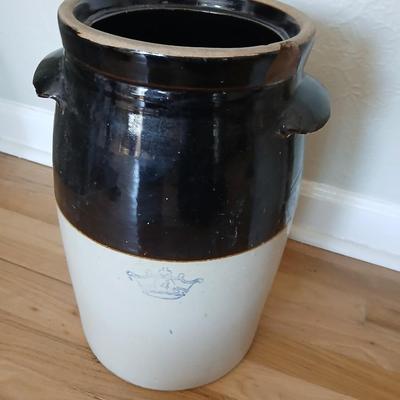 Antique USA Blue Crown #4 Robinson Ransbottom Butter Churn