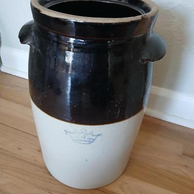 Antique USA Blue Crown #4 Robinson Ransbottom Butter Churn