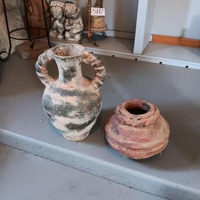 2 CLAY POTS
